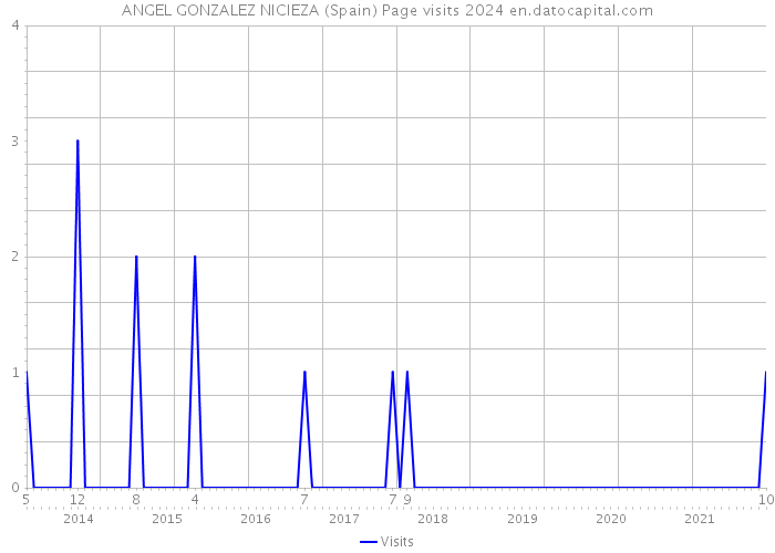 ANGEL GONZALEZ NICIEZA (Spain) Page visits 2024 