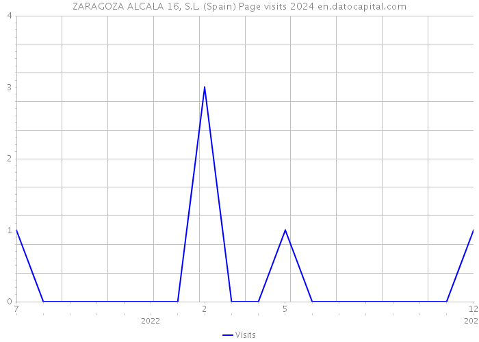 ZARAGOZA ALCALA 16, S.L. (Spain) Page visits 2024 