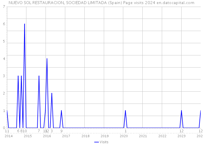 NUEVO SOL RESTAURACION, SOCIEDAD LIMITADA (Spain) Page visits 2024 