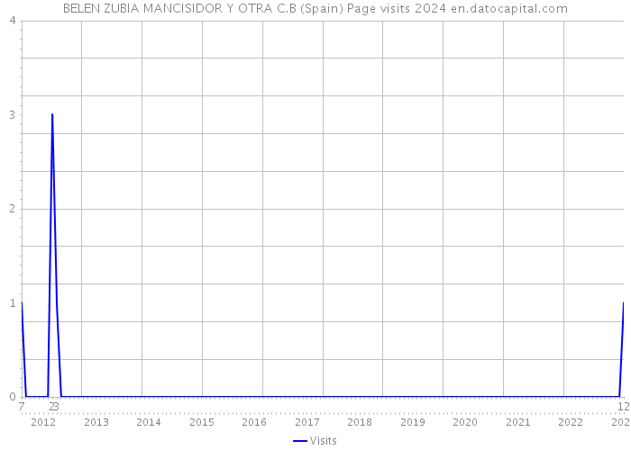 BELEN ZUBIA MANCISIDOR Y OTRA C.B (Spain) Page visits 2024 