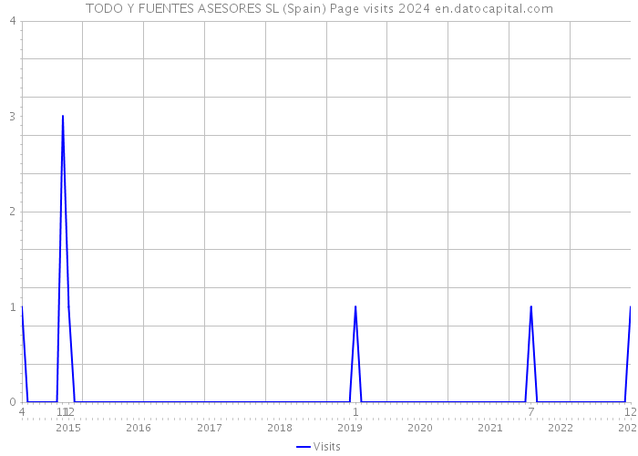 TODO Y FUENTES ASESORES SL (Spain) Page visits 2024 