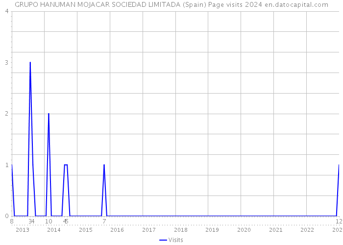 GRUPO HANUMAN MOJACAR SOCIEDAD LIMITADA (Spain) Page visits 2024 