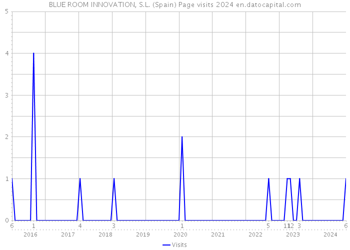 BLUE ROOM INNOVATION, S.L. (Spain) Page visits 2024 