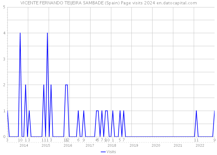 VICENTE FERNANDO TEIJEIRA SAMBADE (Spain) Page visits 2024 