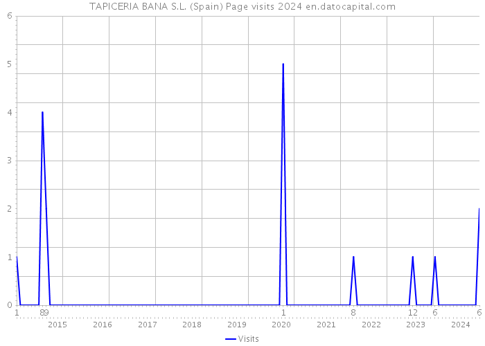 TAPICERIA BANA S.L. (Spain) Page visits 2024 