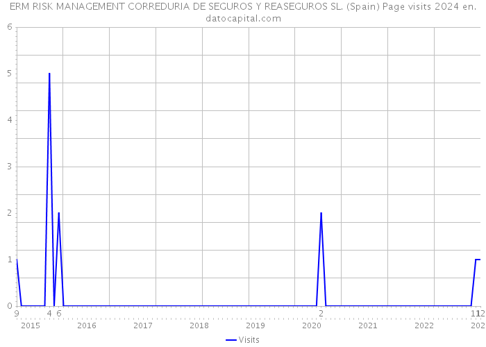 ERM RISK MANAGEMENT CORREDURIA DE SEGUROS Y REASEGUROS SL. (Spain) Page visits 2024 