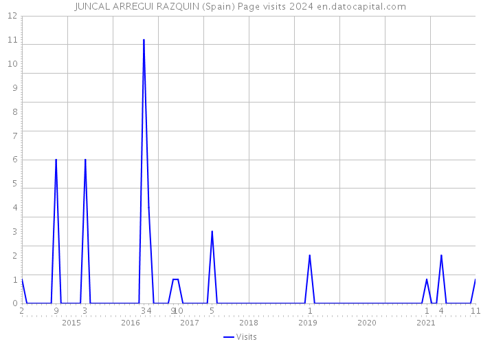 JUNCAL ARREGUI RAZQUIN (Spain) Page visits 2024 