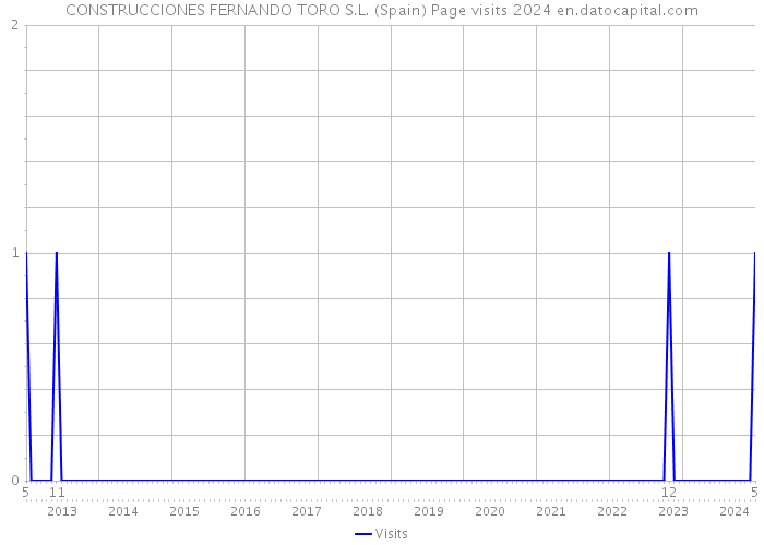 CONSTRUCCIONES FERNANDO TORO S.L. (Spain) Page visits 2024 