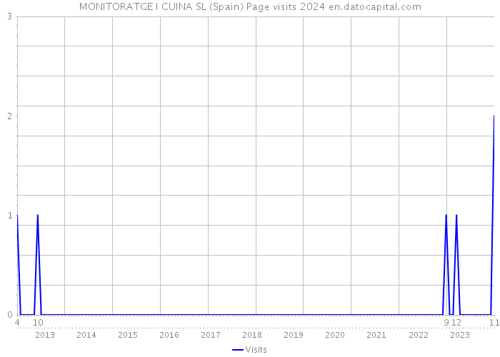 MONITORATGE I CUINA SL (Spain) Page visits 2024 