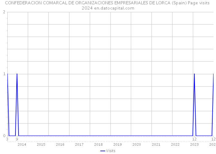 CONFEDERACION COMARCAL DE ORGANIZACIONES EMPRESARIALES DE LORCA (Spain) Page visits 2024 