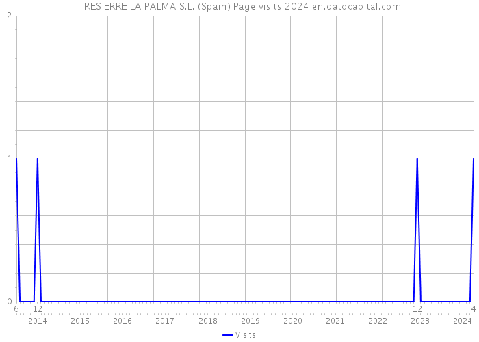TRES ERRE LA PALMA S.L. (Spain) Page visits 2024 