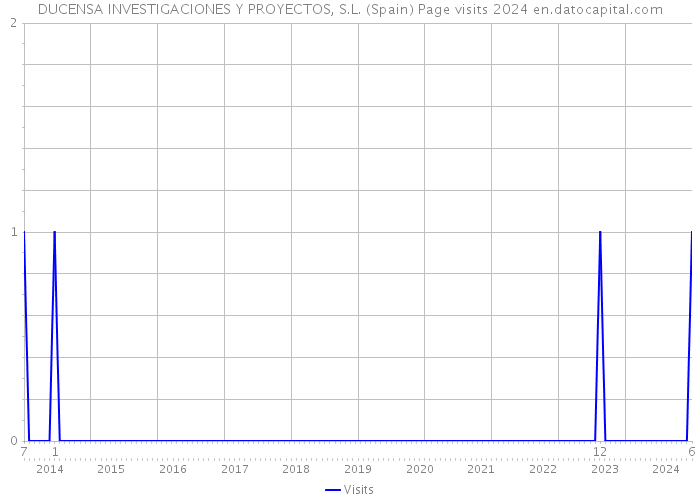 DUCENSA INVESTIGACIONES Y PROYECTOS, S.L. (Spain) Page visits 2024 