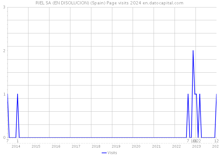 RIEL SA (EN DISOLUCION) (Spain) Page visits 2024 