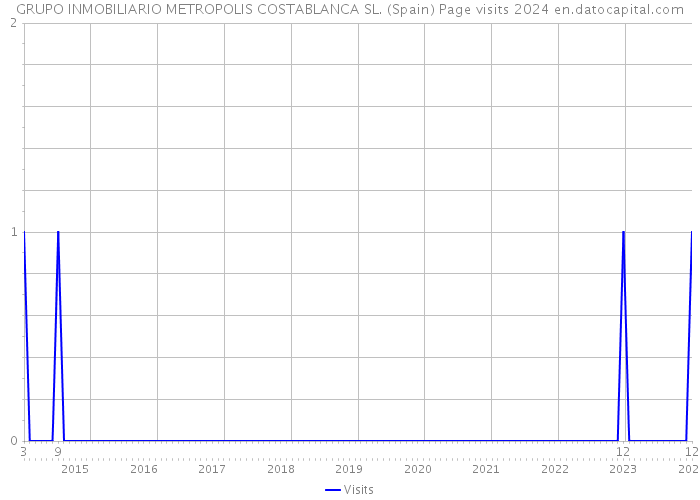 GRUPO INMOBILIARIO METROPOLIS COSTABLANCA SL. (Spain) Page visits 2024 