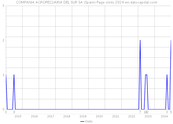COMPANIA AGROPECUARIA DEL SUR SA (Spain) Page visits 2024 