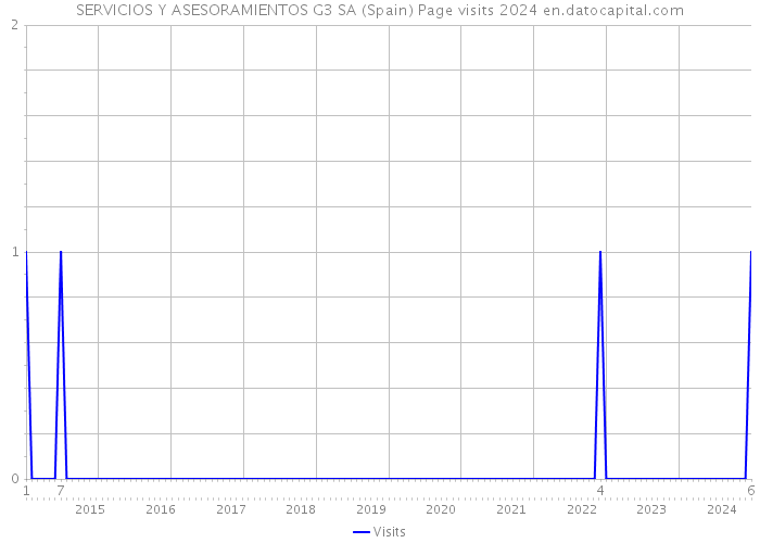 SERVICIOS Y ASESORAMIENTOS G3 SA (Spain) Page visits 2024 