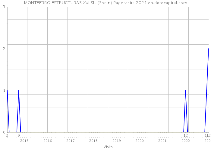 MONTFERRO ESTRUCTURAS XXI SL. (Spain) Page visits 2024 