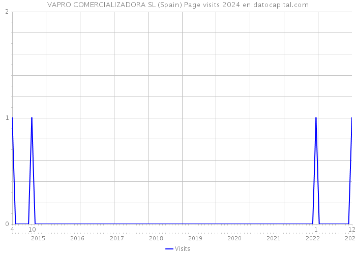 VAPRO COMERCIALIZADORA SL (Spain) Page visits 2024 