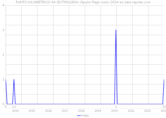 PUNTO KILOMETRICO SA (EXTINGUIDA) (Spain) Page visits 2024 