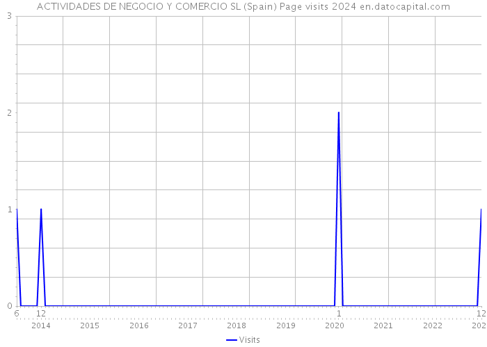 ACTIVIDADES DE NEGOCIO Y COMERCIO SL (Spain) Page visits 2024 