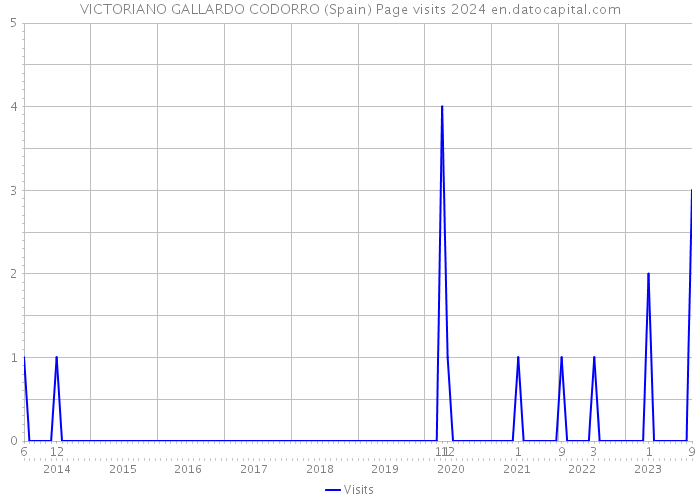 VICTORIANO GALLARDO CODORRO (Spain) Page visits 2024 