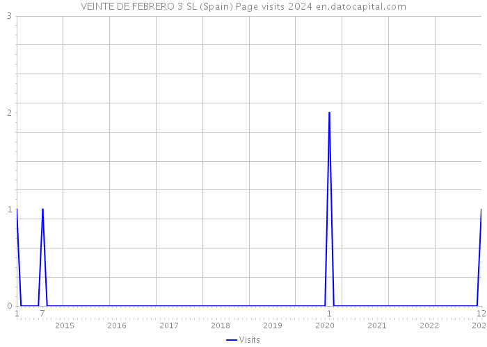 VEINTE DE FEBRERO 3 SL (Spain) Page visits 2024 