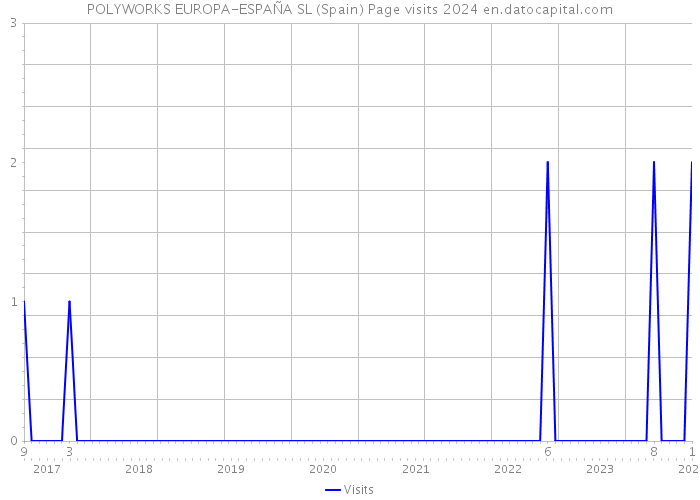 POLYWORKS EUROPA-ESPAÑA SL (Spain) Page visits 2024 
