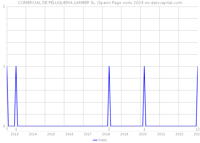 COMERCIAL DE PELUQUERIA LAMBER SL. (Spain) Page visits 2024 