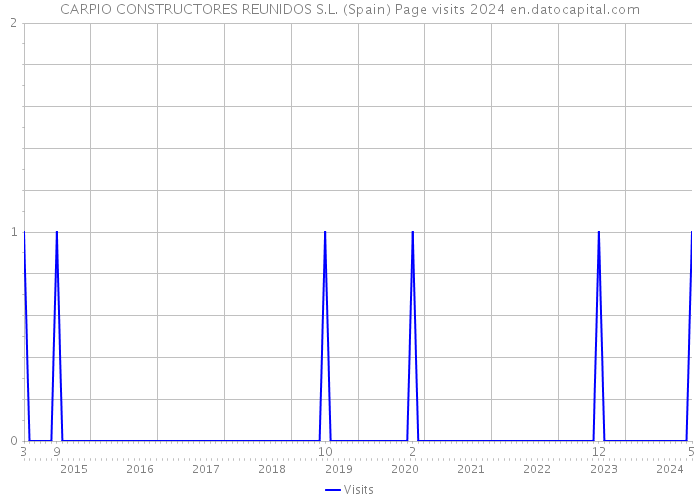 CARPIO CONSTRUCTORES REUNIDOS S.L. (Spain) Page visits 2024 