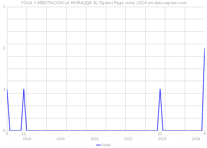 YOGA Y MEDITACION LA MORALEJA SL (Spain) Page visits 2024 