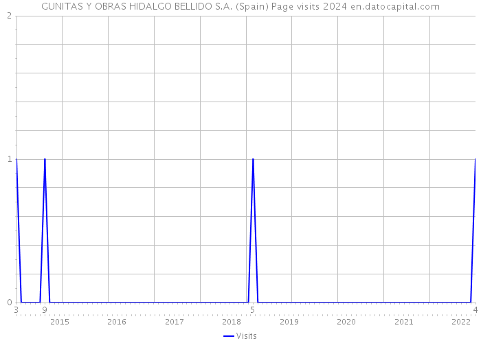 GUNITAS Y OBRAS HIDALGO BELLIDO S.A. (Spain) Page visits 2024 
