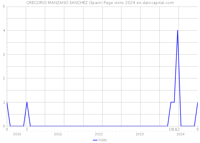 GREGORIO MANZANO SANCHEZ (Spain) Page visits 2024 