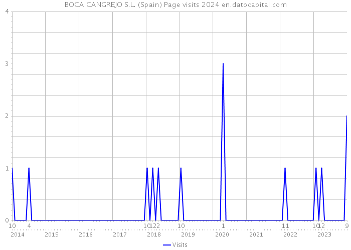 BOCA CANGREJO S.L. (Spain) Page visits 2024 