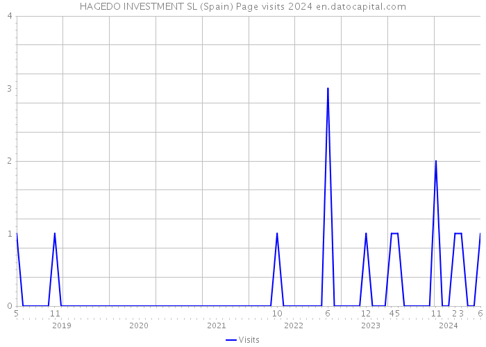 HAGEDO INVESTMENT SL (Spain) Page visits 2024 