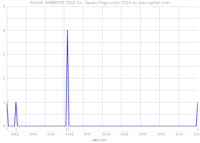 PLANA AMBIENTE 2002 S.L. (Spain) Page visits 2024 