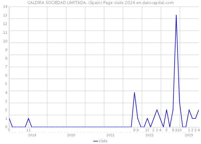 GALDIRA SOCIEDAD LIMITADA. (Spain) Page visits 2024 