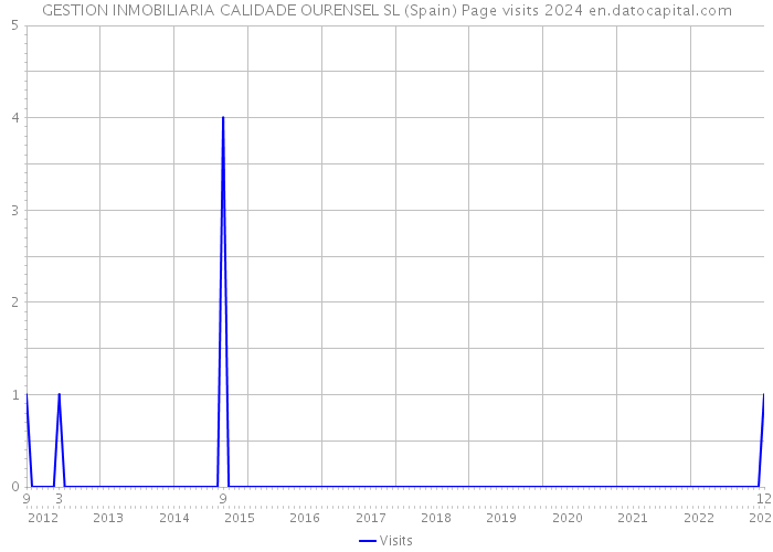 GESTION INMOBILIARIA CALIDADE OURENSEL SL (Spain) Page visits 2024 