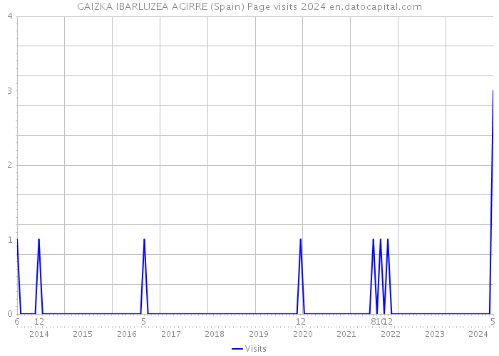 GAIZKA IBARLUZEA AGIRRE (Spain) Page visits 2024 