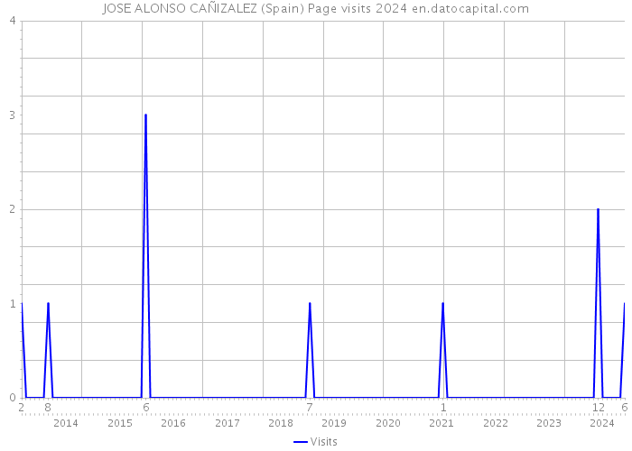 JOSE ALONSO CAÑIZALEZ (Spain) Page visits 2024 