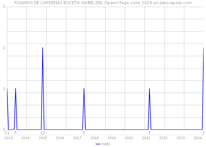 ROSARIO DE CARDENAS BOCETA ISABEL DEL (Spain) Page visits 2024 