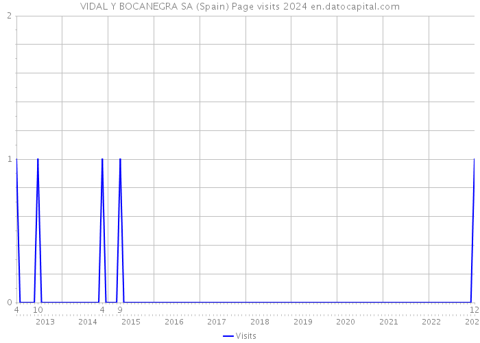 VIDAL Y BOCANEGRA SA (Spain) Page visits 2024 