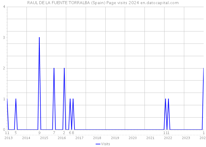 RAUL DE LA FUENTE TORRALBA (Spain) Page visits 2024 