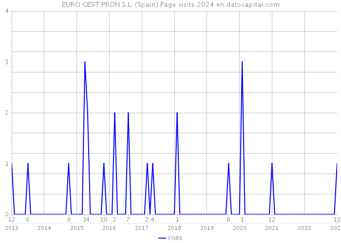 EURO GEST PRON S.L. (Spain) Page visits 2024 