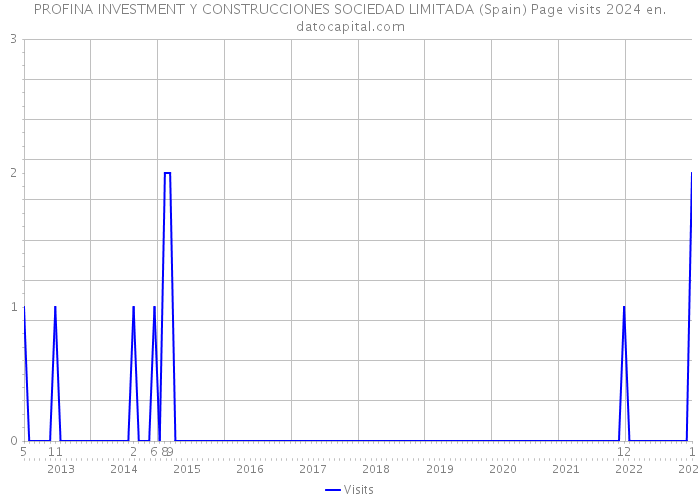 PROFINA INVESTMENT Y CONSTRUCCIONES SOCIEDAD LIMITADA (Spain) Page visits 2024 