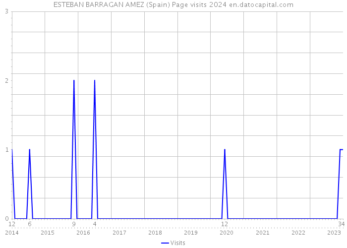 ESTEBAN BARRAGAN AMEZ (Spain) Page visits 2024 