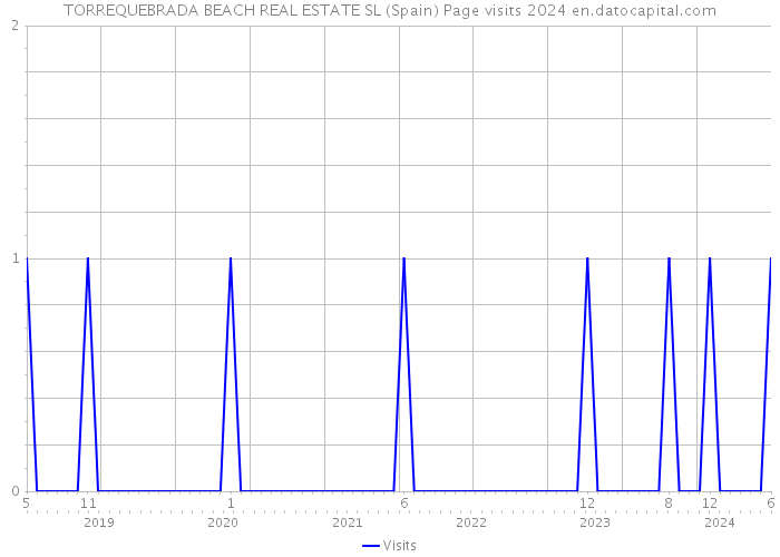 TORREQUEBRADA BEACH REAL ESTATE SL (Spain) Page visits 2024 