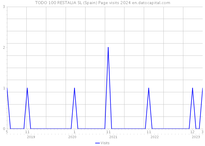 TODO 100 RESTALIA SL (Spain) Page visits 2024 