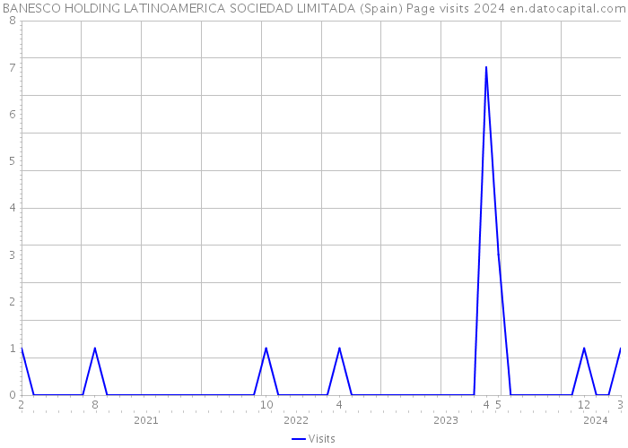 BANESCO HOLDING LATINOAMERICA SOCIEDAD LIMITADA (Spain) Page visits 2024 