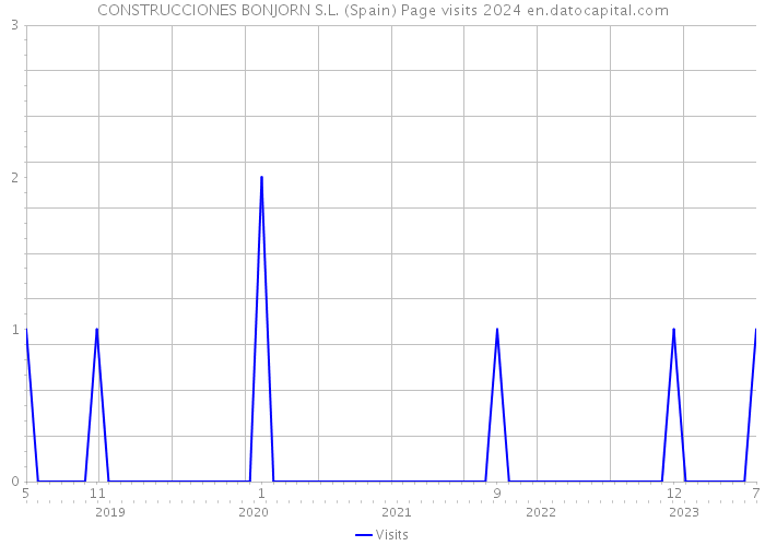 CONSTRUCCIONES BONJORN S.L. (Spain) Page visits 2024 