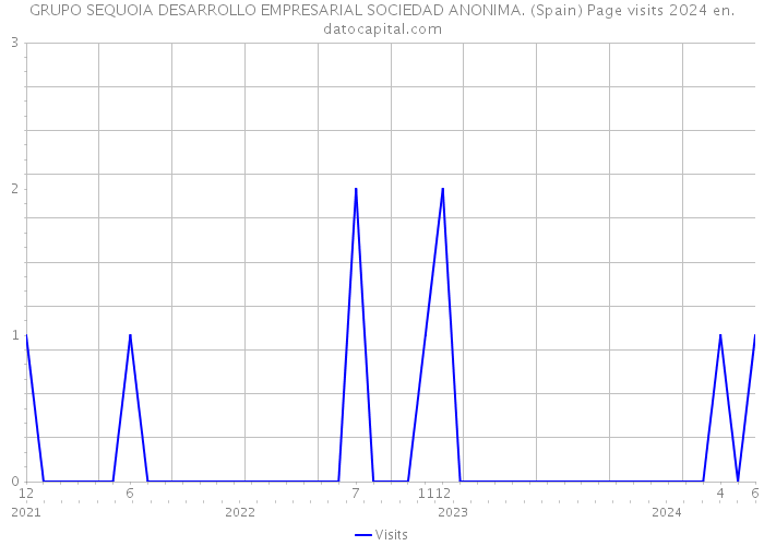 GRUPO SEQUOIA DESARROLLO EMPRESARIAL SOCIEDAD ANONIMA. (Spain) Page visits 2024 